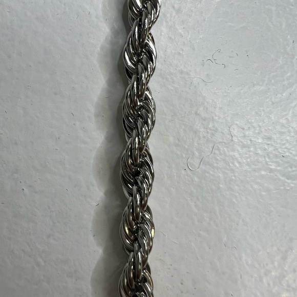 Stainless Steel Men's Silver Bracelet, Fashion Hip Hop Cuban Link 201 Steel, NWT - Picture 5 of 6